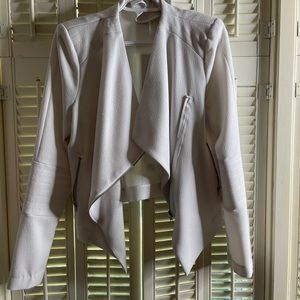 White zippered blazer